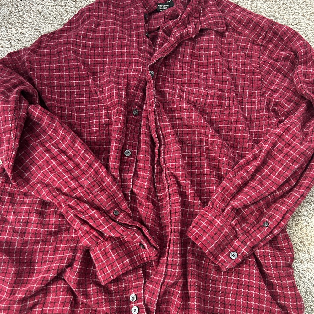 Eddie Bauer Red Casual Flannel